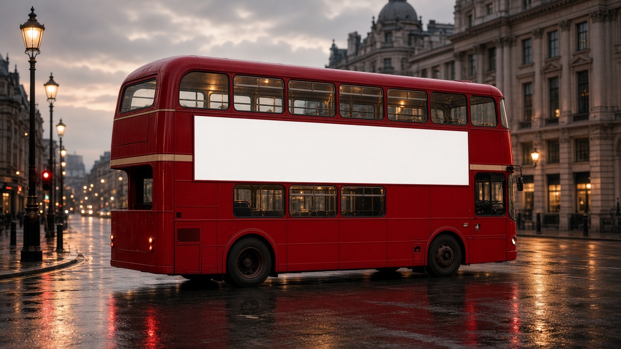 Londra’da otobüs yanı reklamı
